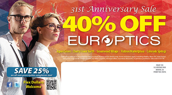 Europtics direct mail piece