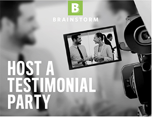 Host a video testimonial event in your store or practice