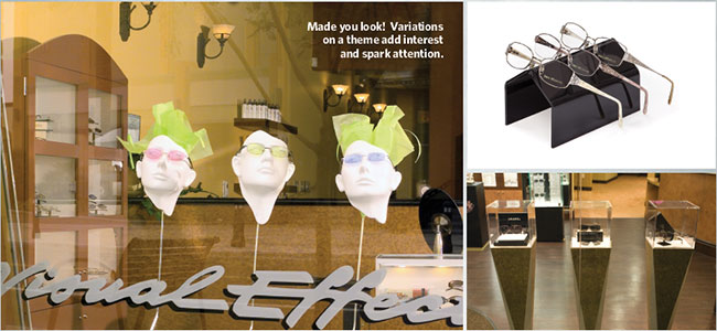 Examples of displays for optical retailers