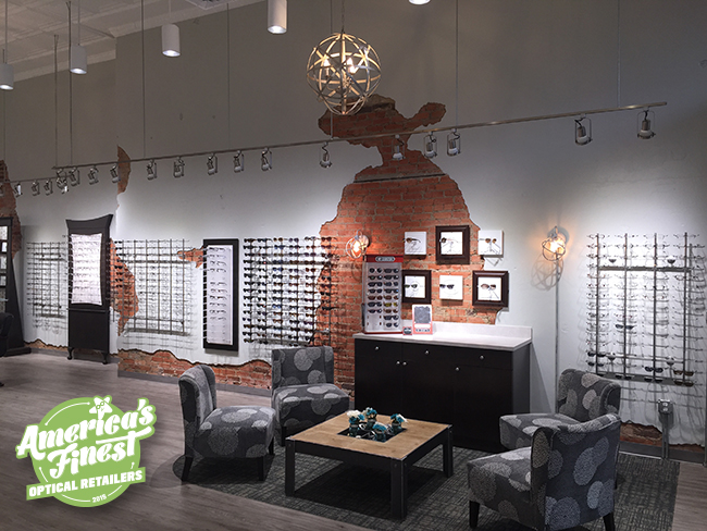 Interior of Paris Optical, one of America's Finest optical retailers for 2015