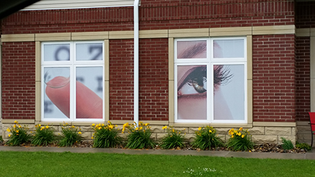 Window treatments at Woodland Eye Clinic
