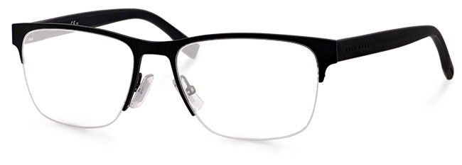 Hugo Boss titanium semi-rimless eyeglass frames
