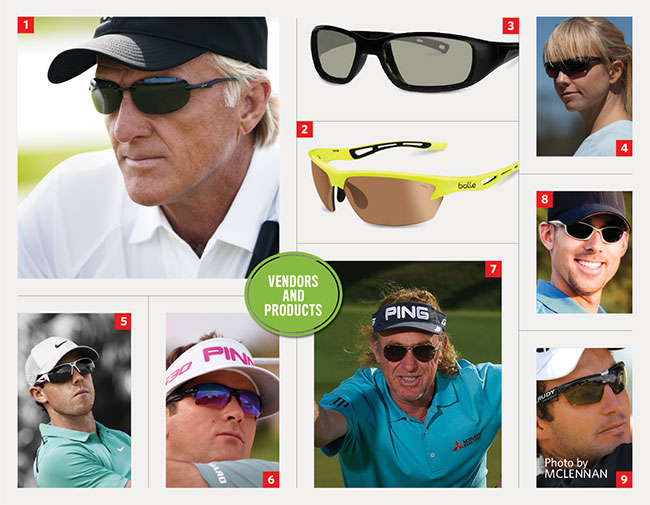 Golf-specific eyewear and lenses