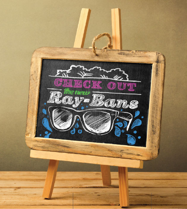 Use a chalkboard to promote your sales