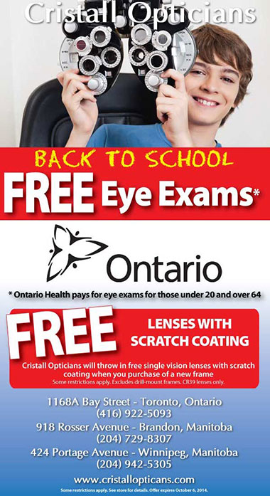 Back to school ad from Cristall Opticians