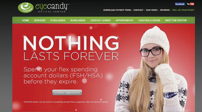 Flex dollar Facebook promo from Eye Candy Optical Center