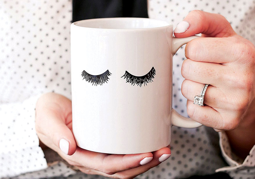 Eyelashes coffee mug