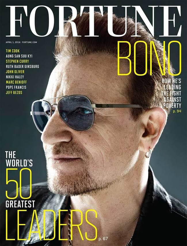 Eye Health Advocate Bono Named to Fortune Magazine’s ‘50 Greatest Leaders’ List