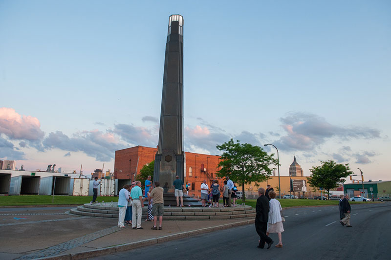 Mayor Warren, Bausch + Lomb Join the Lomb Family to Relight Memorial