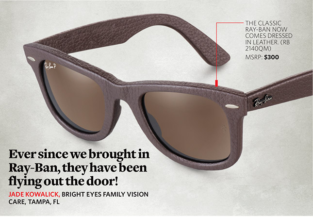 Hot Sellers: The Classic Ray-Ban Now Comes Dressed  in Leather