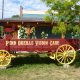 Pend Oreille Vision Care signage on an old horse wagon