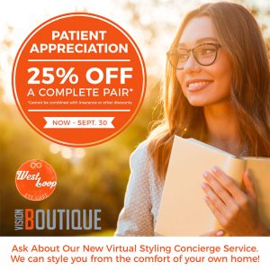 Vision Boutique Patient appreciation discount