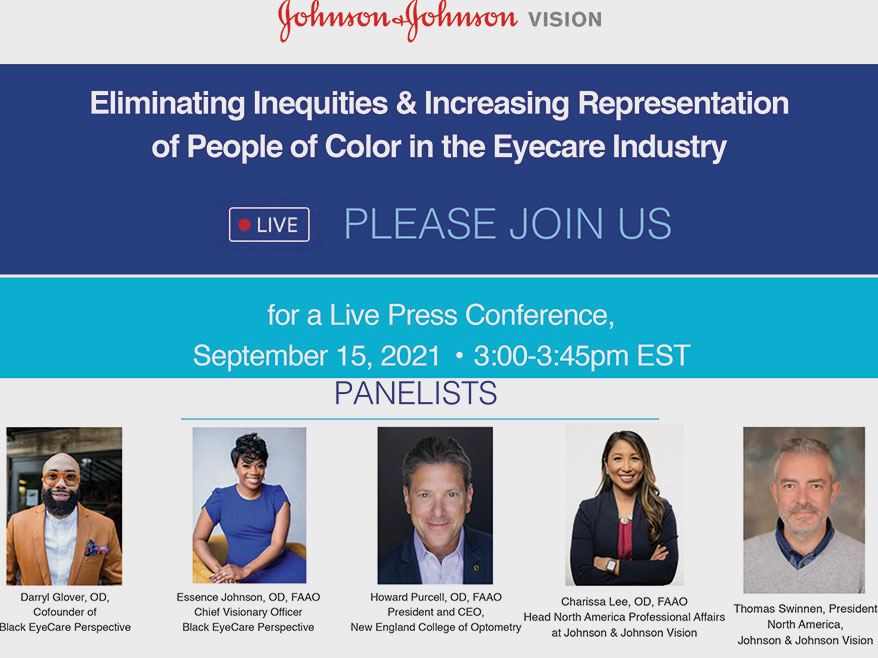 Black Eye Care Perspective, New England College of Optometry and Johnson &#038; Johnson Vision  Announces Virtual Press Conference