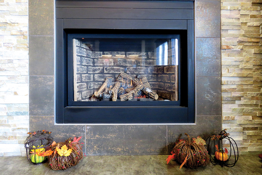 Family Vision Center fireplace