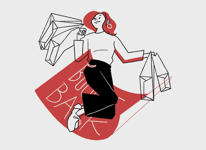 lady holding shopping bags