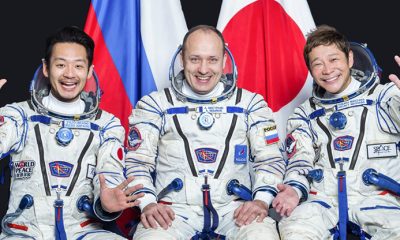 Yozo Hirano (L), Alexander Misurkin (C) and Yusaku Maezawa (R) will be traveling to the International Space Station arranged by Space Adventures in partnership with Roscosmos. (Photo/Roscosmos)