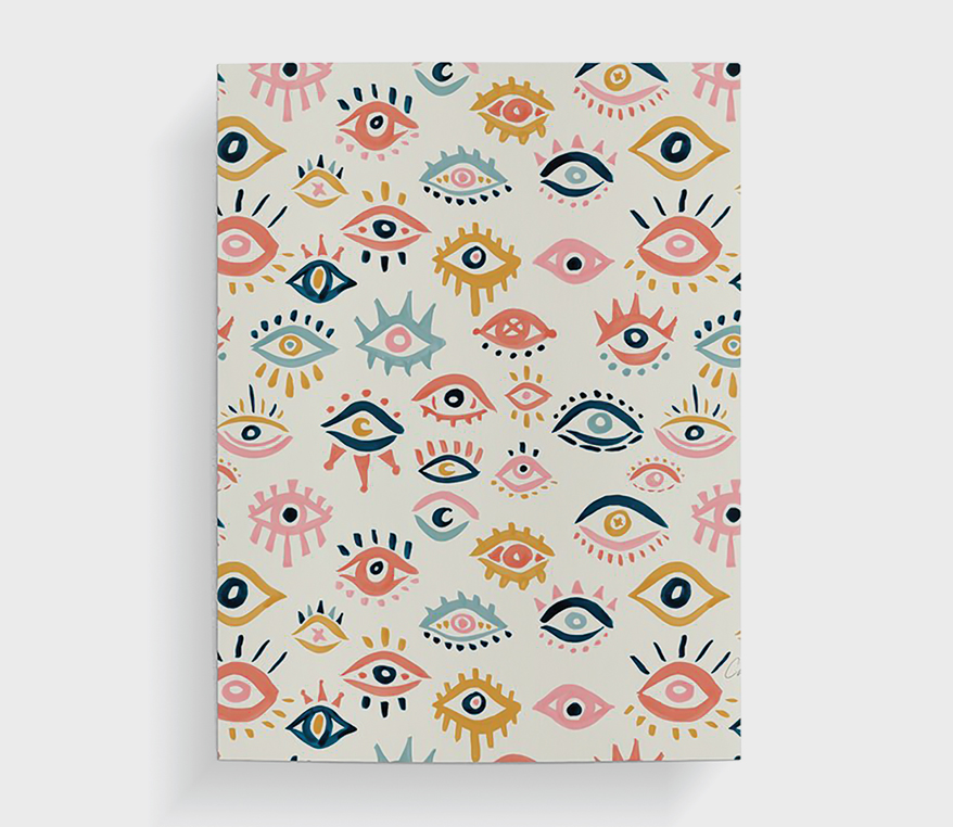 MYSTIC EYES – PRIMARY PALETTE POSTER by Cat Coquillette