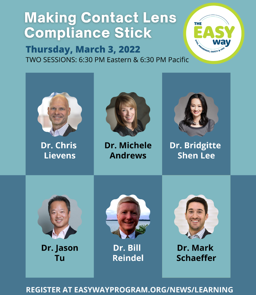 Panelists Named for March 3 &#8216;Making Contact Lens Compliance Stick&#8217; Events