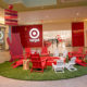 A Target-branded campfire scene welcomes guests to the 60,000-square-foot space in Burlington, VT. | Courtesy of Target