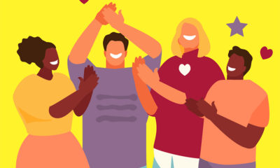illustration of people clapping