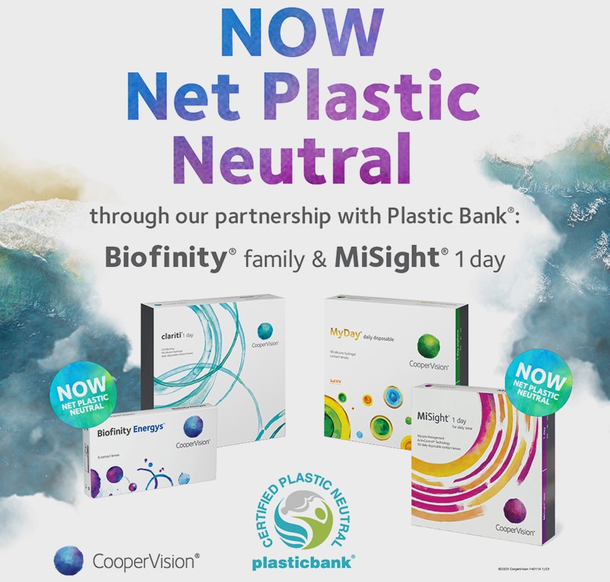 CooperVision Expands Plastic Neutrality Initiative to Include Biofinity and MiSight 1 Day in US